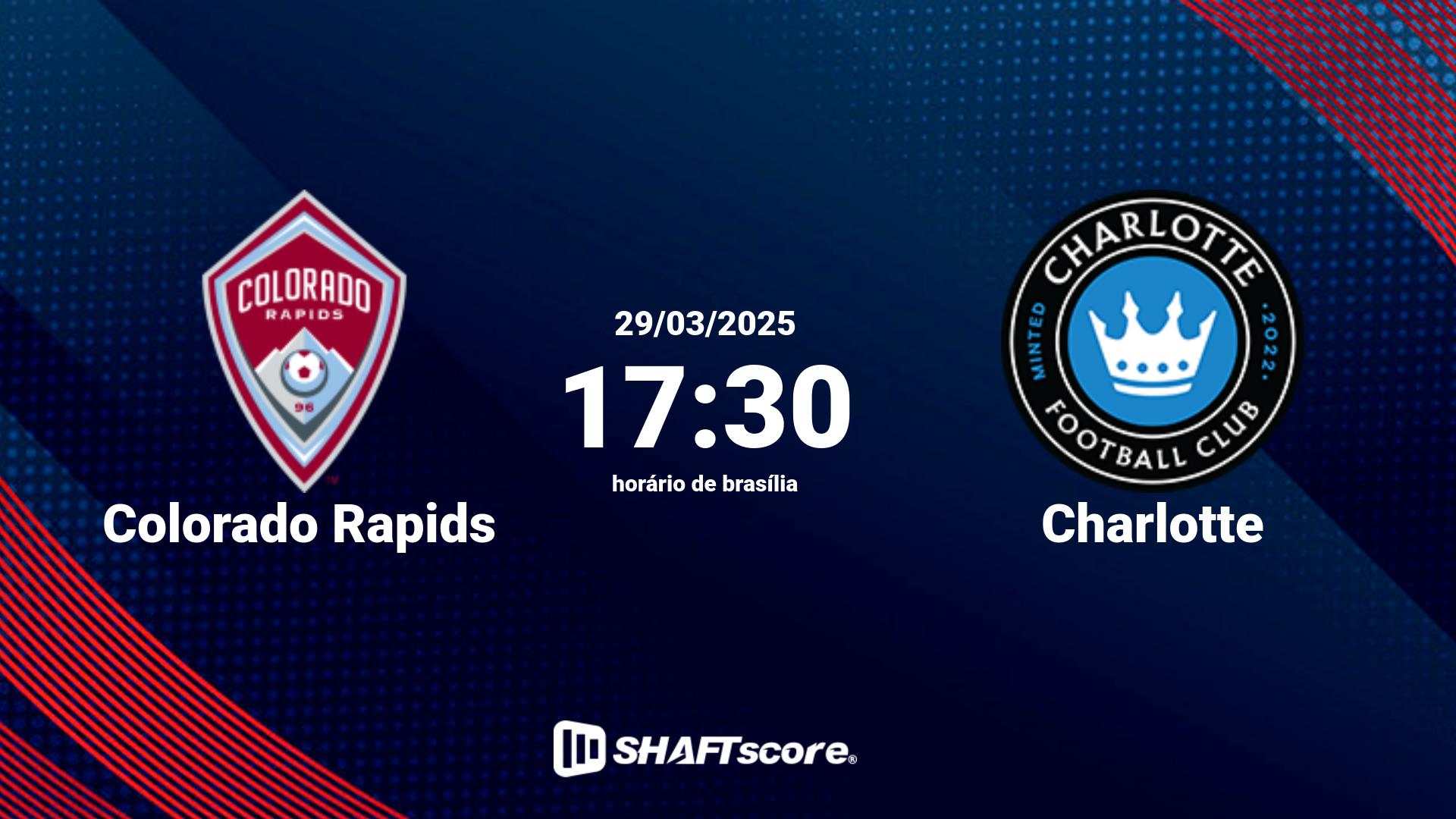 Estatísticas do jogo Colorado Rapids vs Charlotte 29.03 17:30