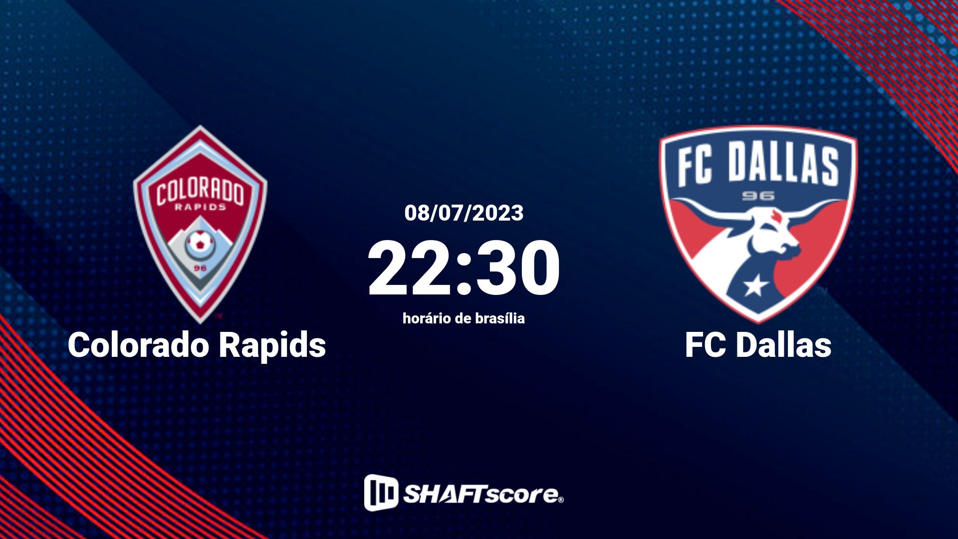 Estatísticas do jogo Colorado Rapids vs FC Dallas 08.07 22:30