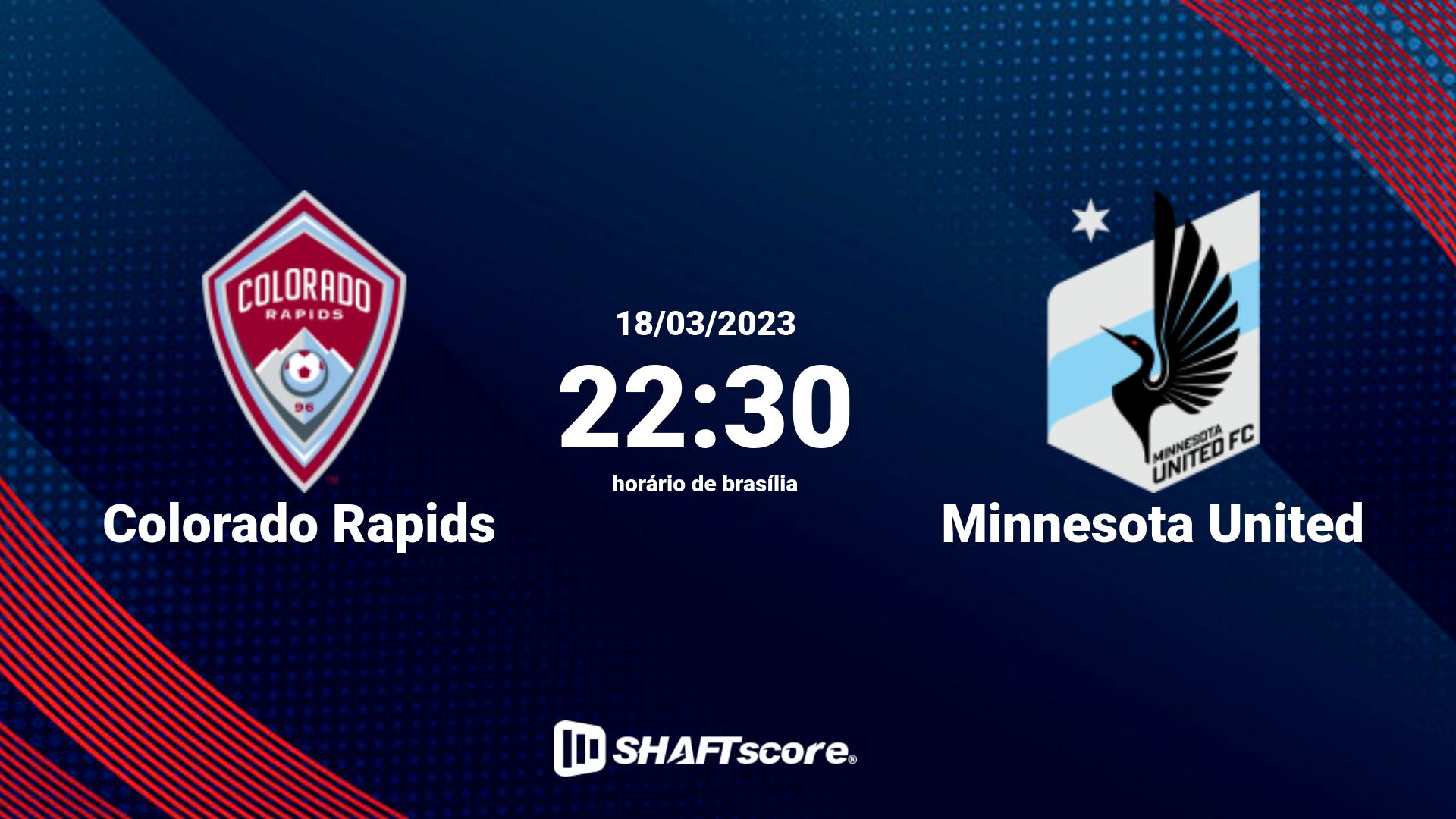 Estatísticas do jogo Colorado Rapids vs Minnesota United 18.03 22:30