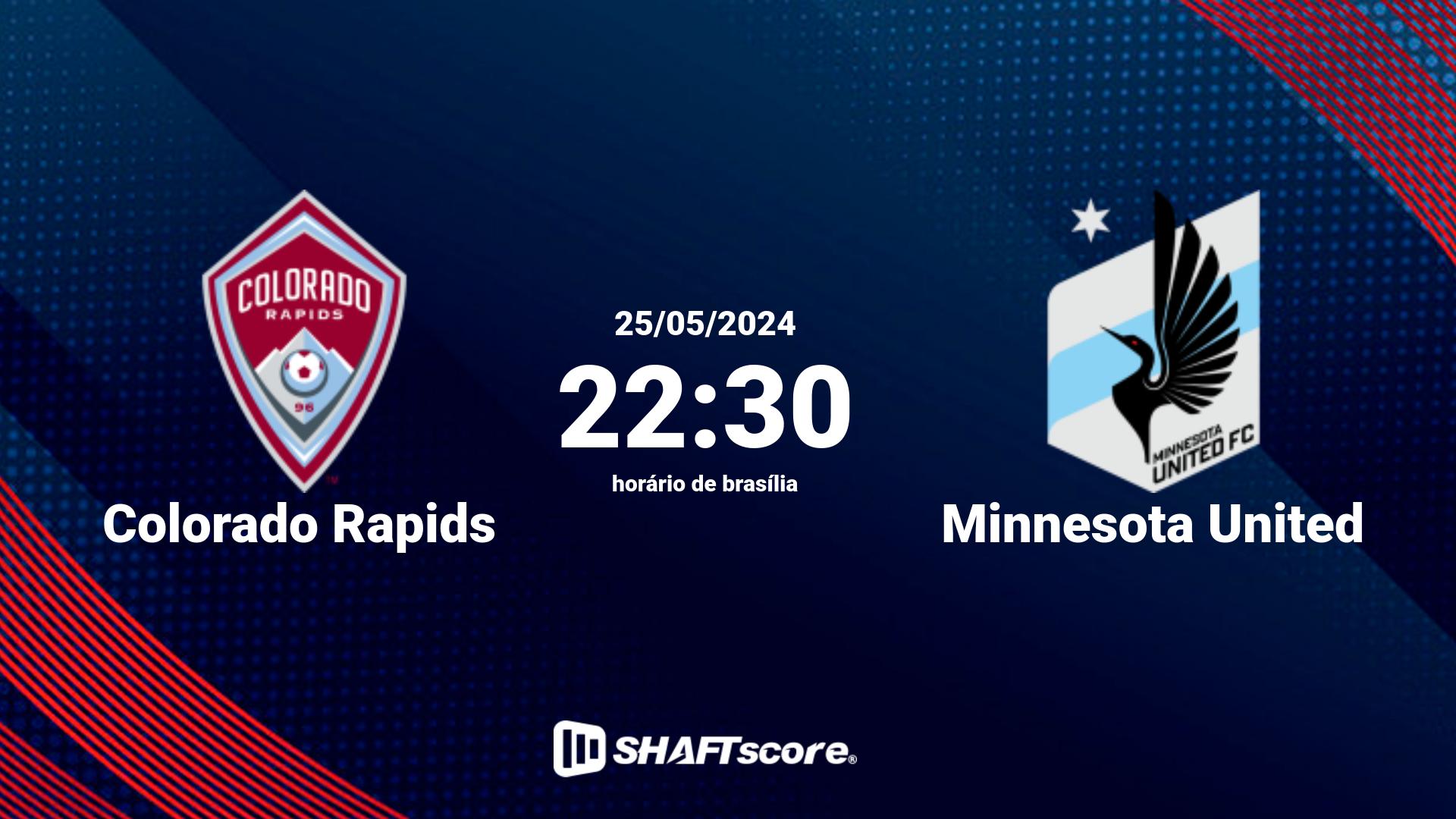 Estatísticas do jogo Colorado Rapids vs Minnesota United 25.05 22:30