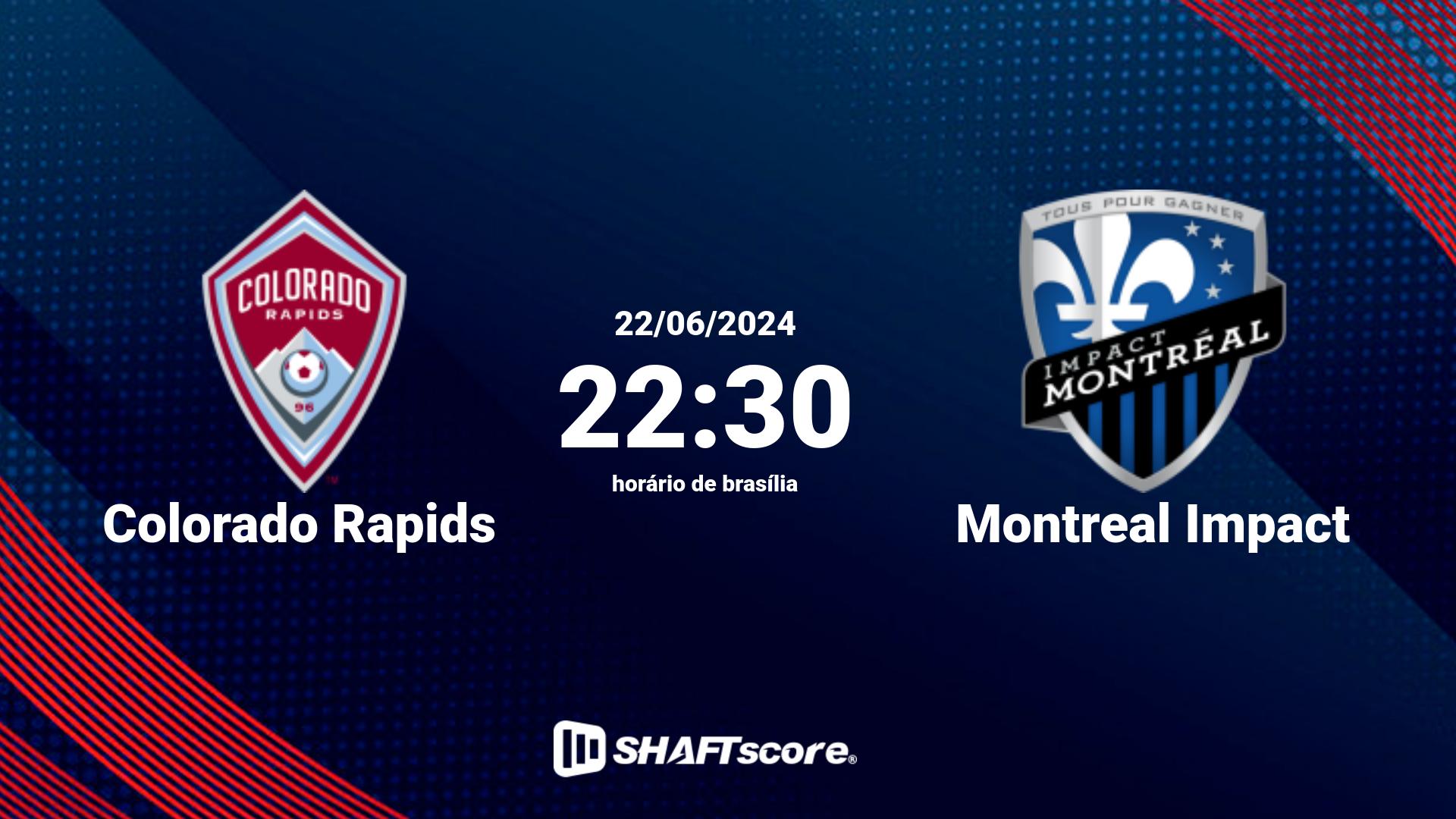 Estatísticas do jogo Colorado Rapids vs Montreal Impact 22.06 22:30