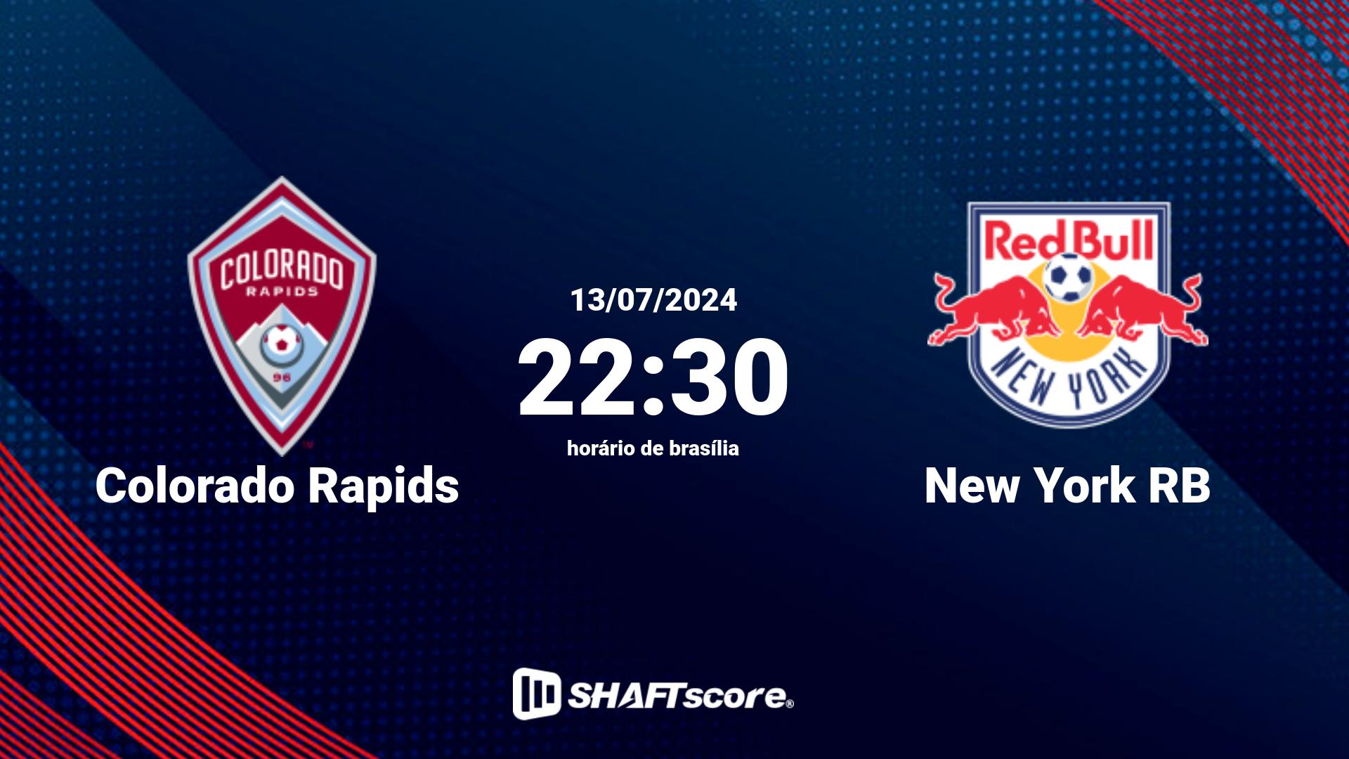 Estatísticas do jogo Colorado Rapids vs New York RB 13.07 22:30