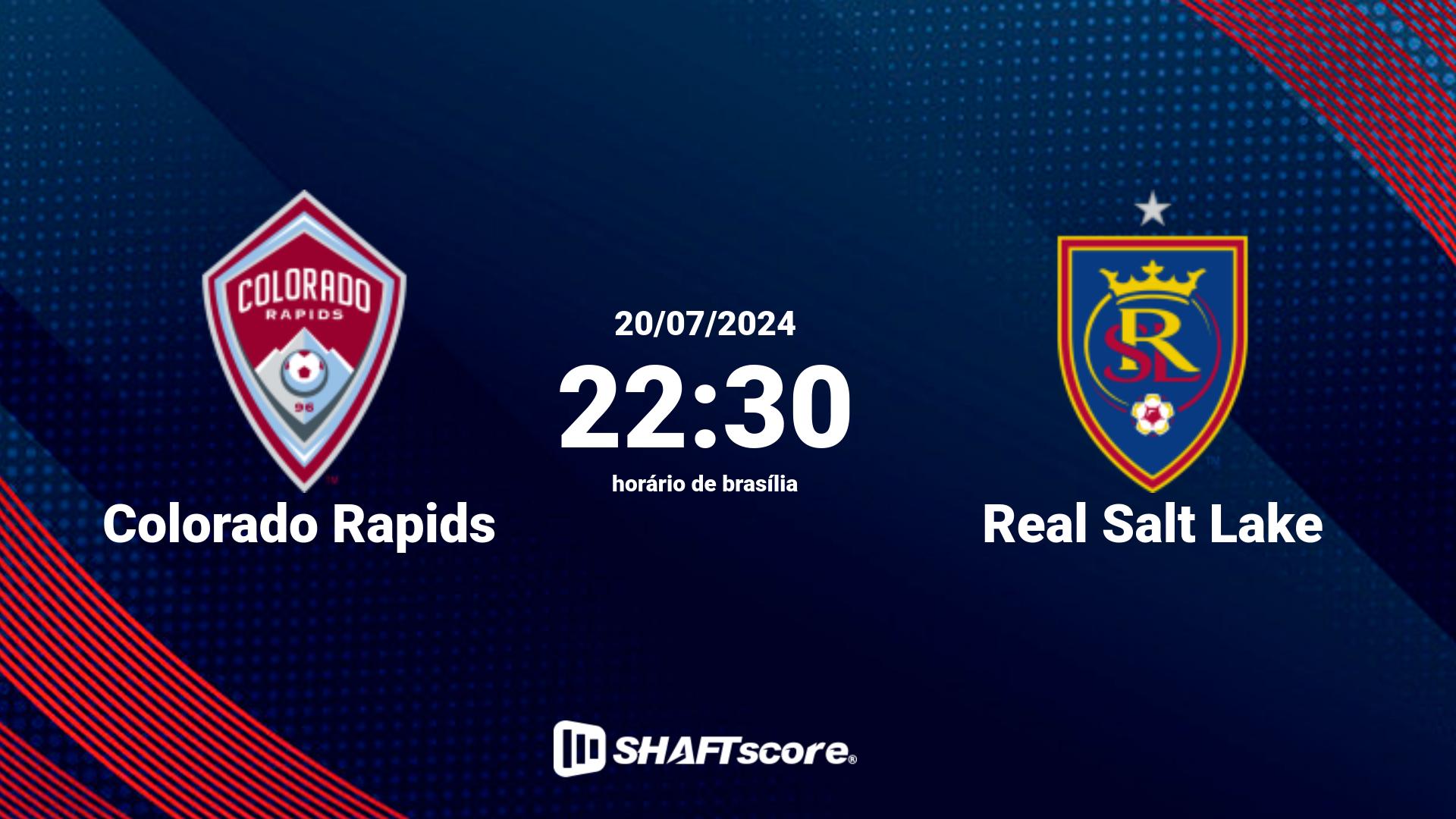 Estatísticas do jogo Colorado Rapids vs Real Salt Lake 20.07 22:30