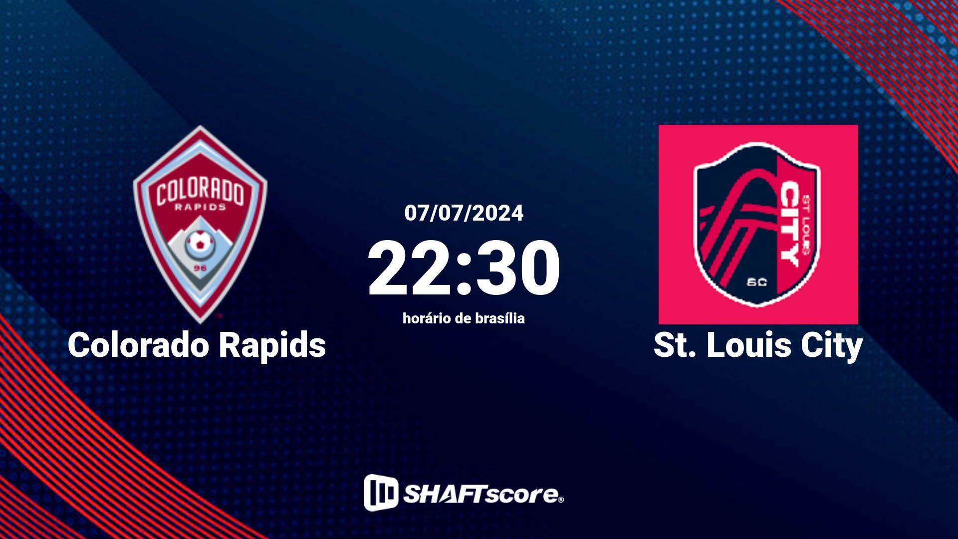 Estatísticas do jogo Colorado Rapids vs St. Louis City 07.07 22:30