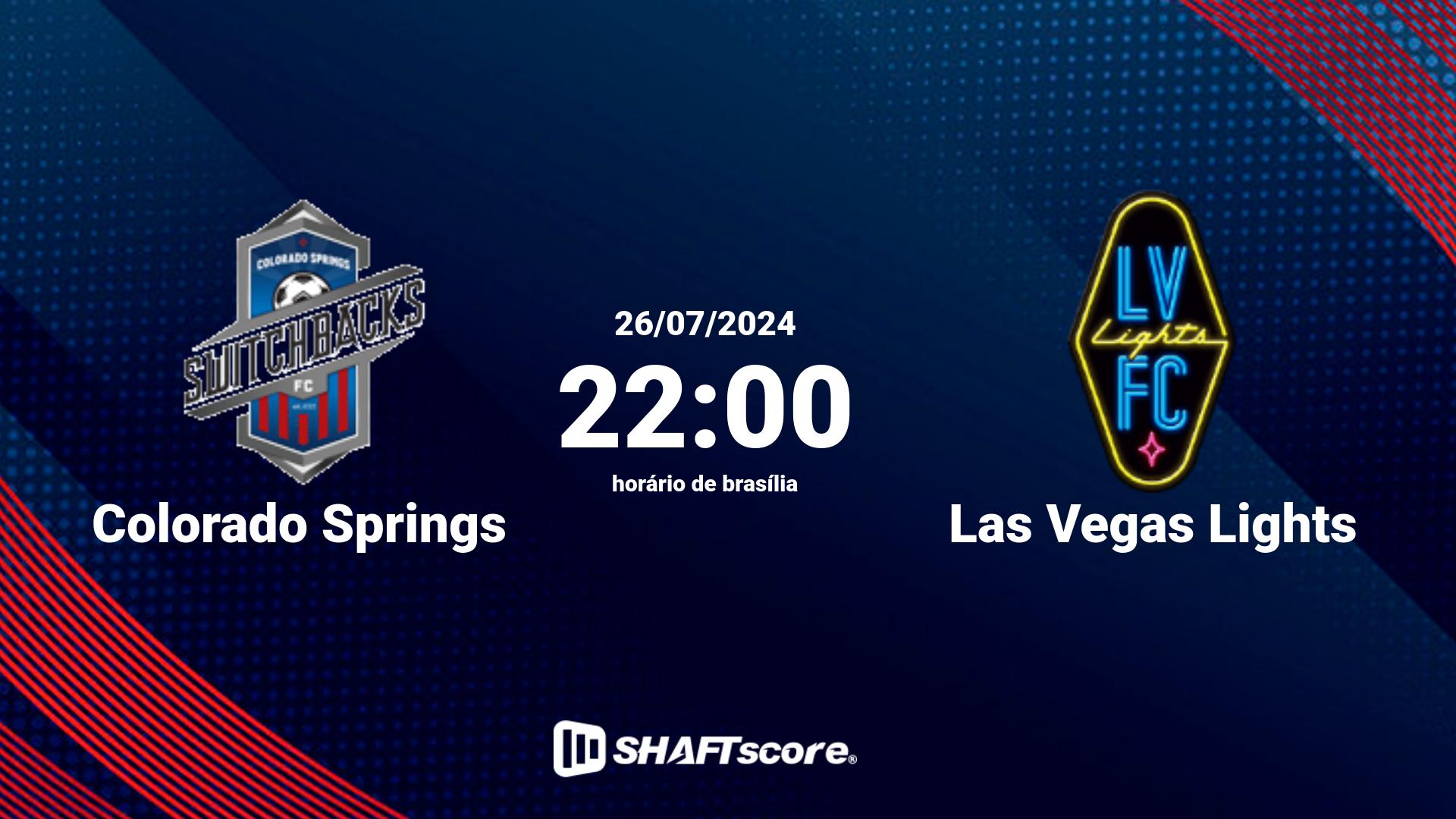 Estatísticas do jogo Colorado Springs vs Las Vegas Lights 26.07 22:00