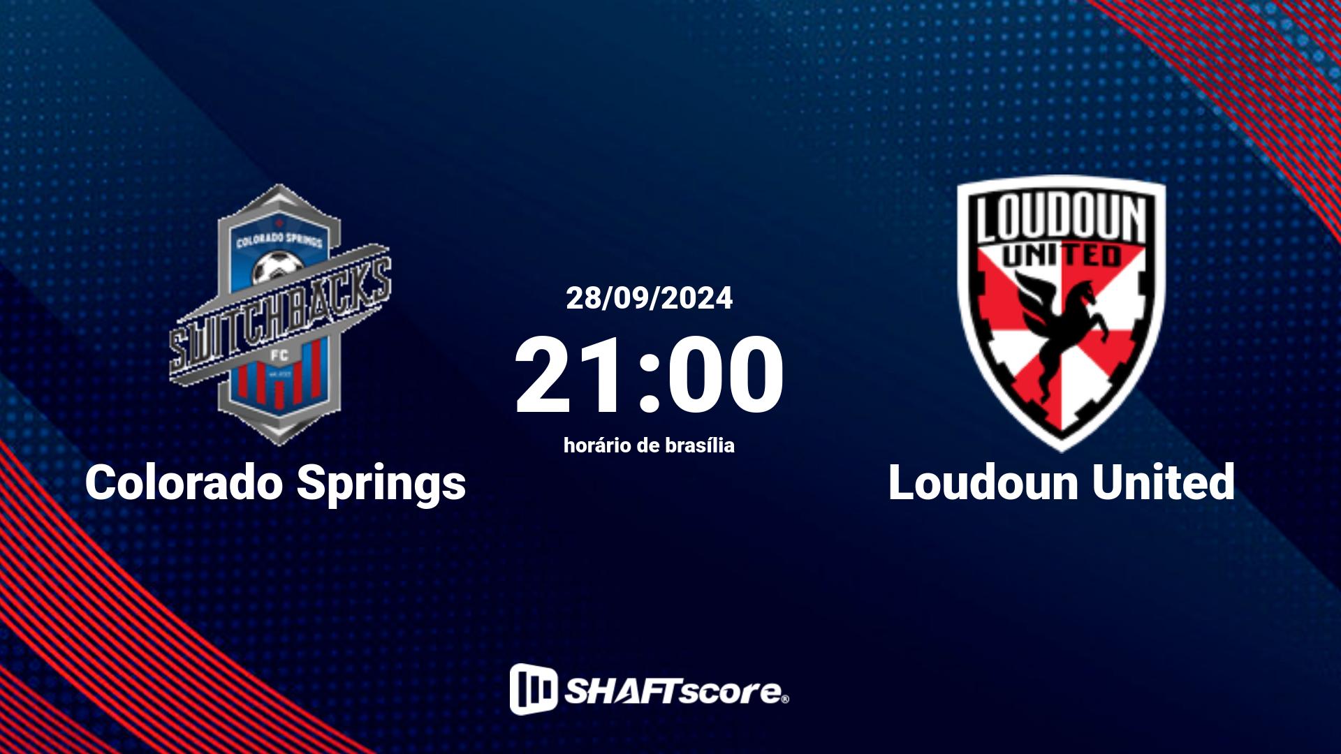 Estatísticas do jogo Colorado Springs vs Loudoun United 28.09 21:00