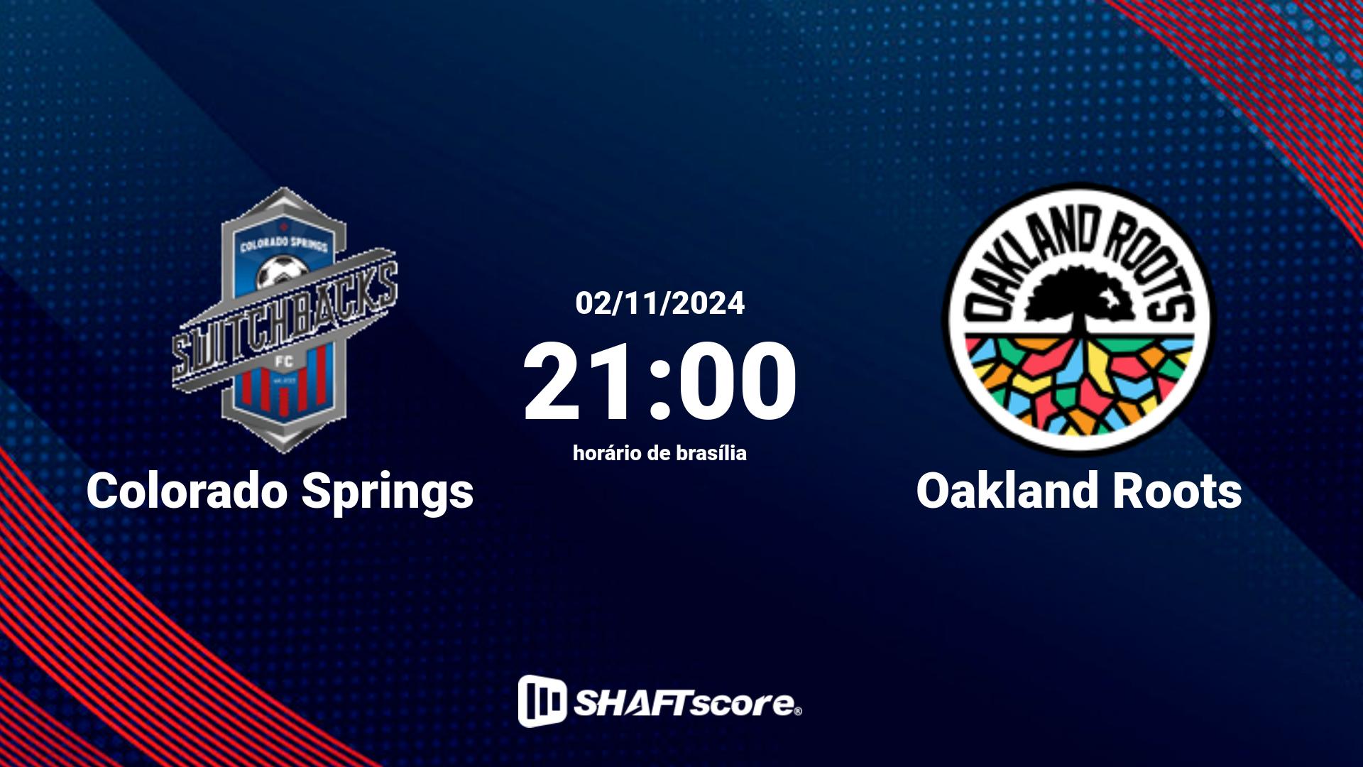 Estatísticas do jogo Colorado Springs vs Oakland Roots 02.11 21:00