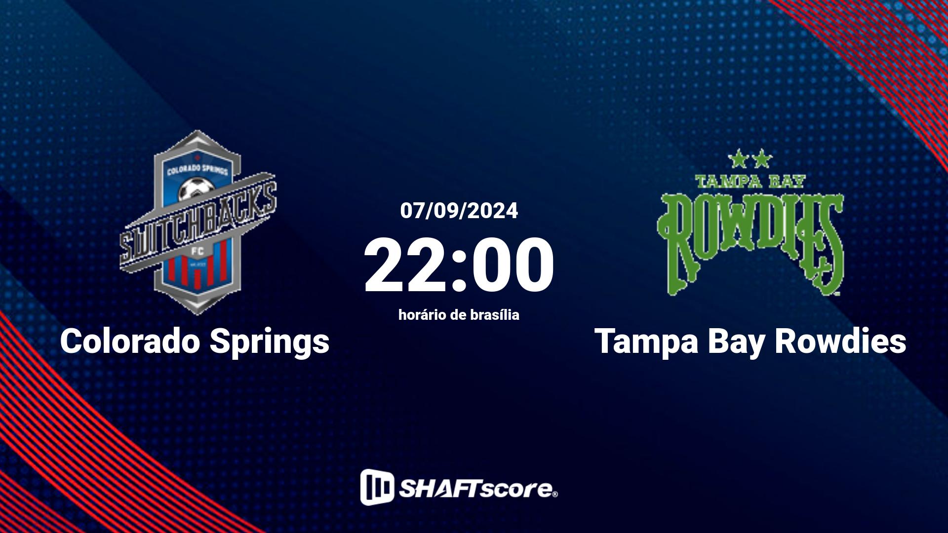 Estatísticas do jogo Colorado Springs vs Tampa Bay Rowdies 07.09 22:00