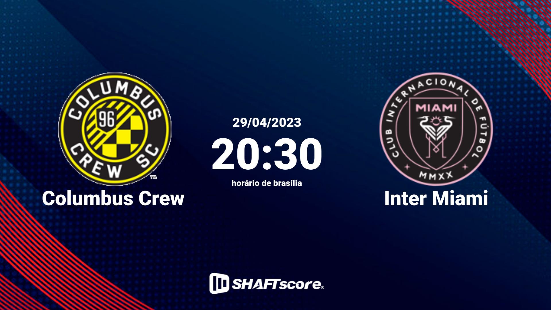 Estatísticas do jogo Columbus Crew vs Inter Miami 29.04 20:30