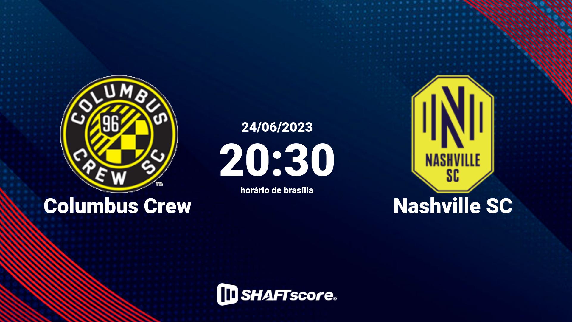 Estatísticas do jogo Columbus Crew vs Nashville SC 24.06 20:30