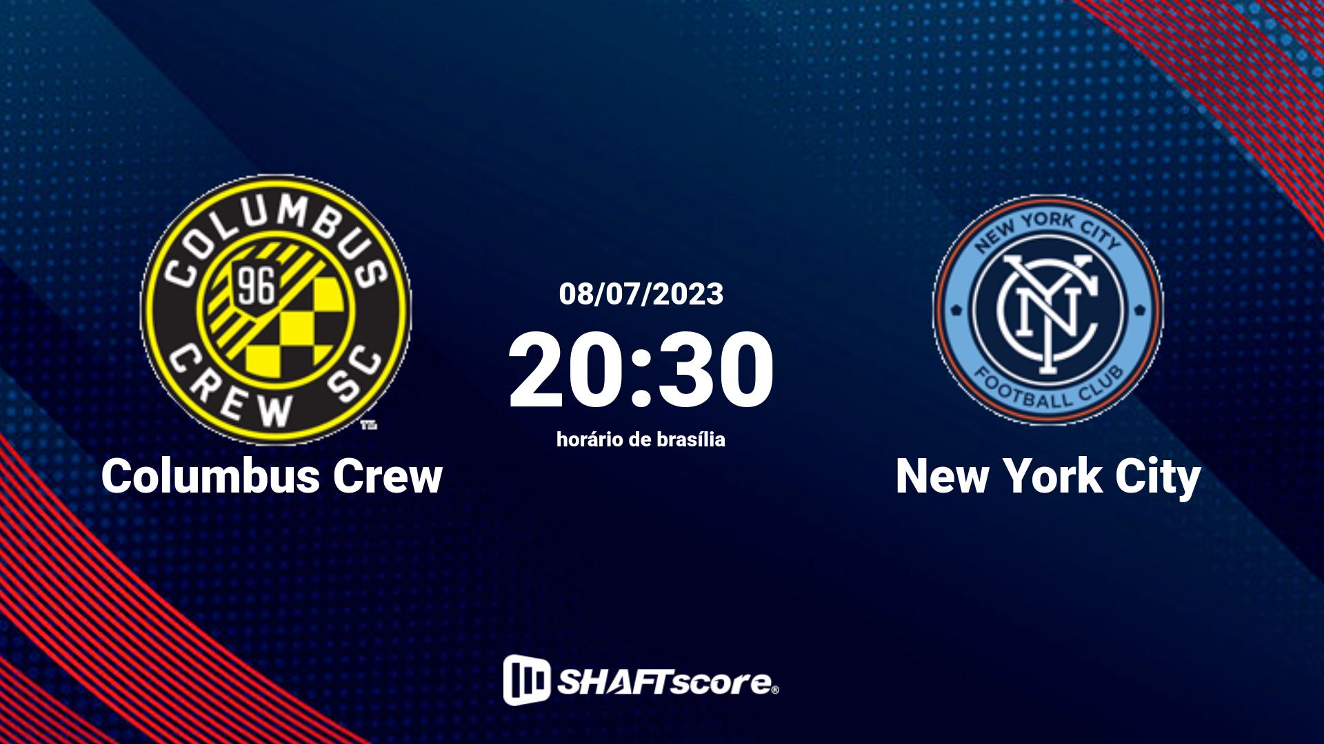 Estatísticas do jogo Columbus Crew vs New York City 08.07 20:30