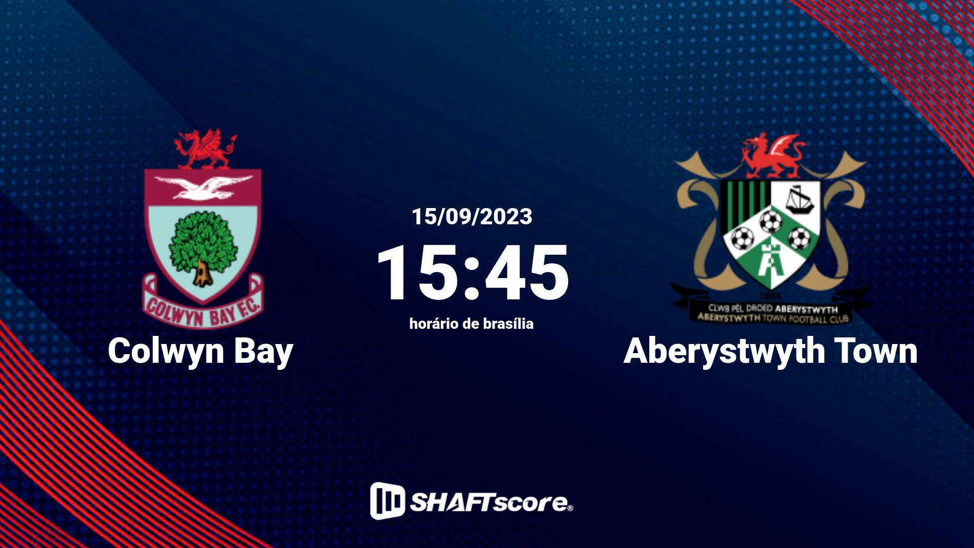 Estatísticas do jogo Colwyn Bay vs Aberystwyth Town 15.09 15:45