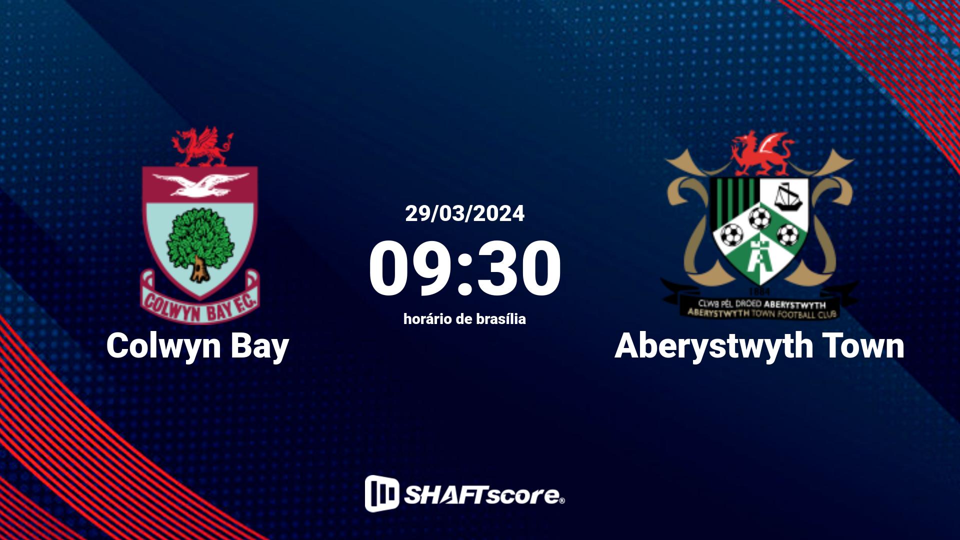 Estatísticas do jogo Colwyn Bay vs Aberystwyth Town 29.03 09:30