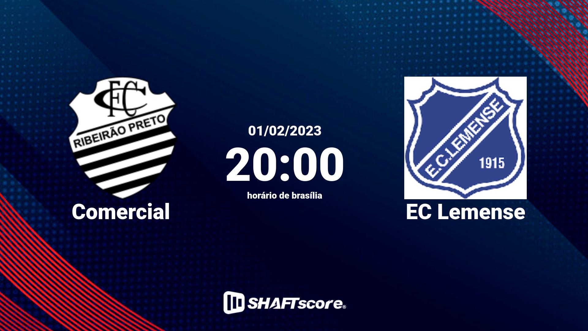 Estatísticas do jogo Comercial vs EC Lemense 01.02 20:00