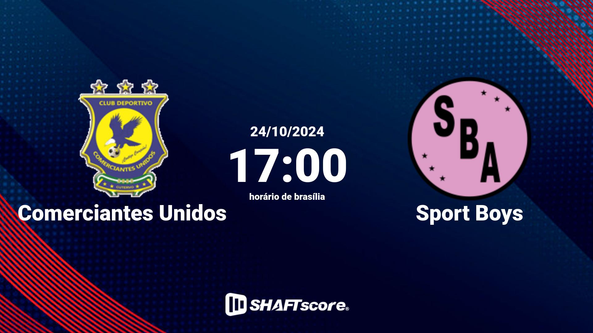 Estatísticas do jogo Comerciantes Unidos vs Sport Boys 24.10 17:00