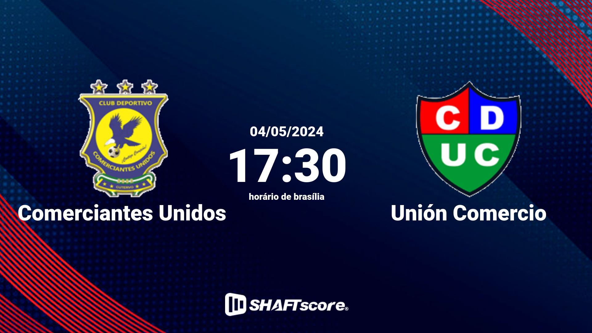 Estatísticas do jogo Comerciantes Unidos vs Unión Comercio 04.05 17:30