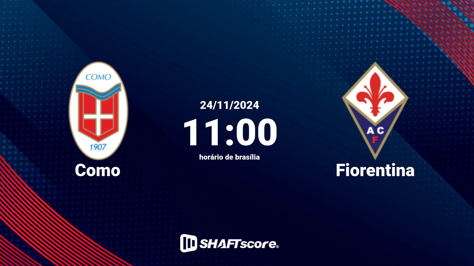 Estatísticas do jogo Como vs Fiorentina 24.11 11:00