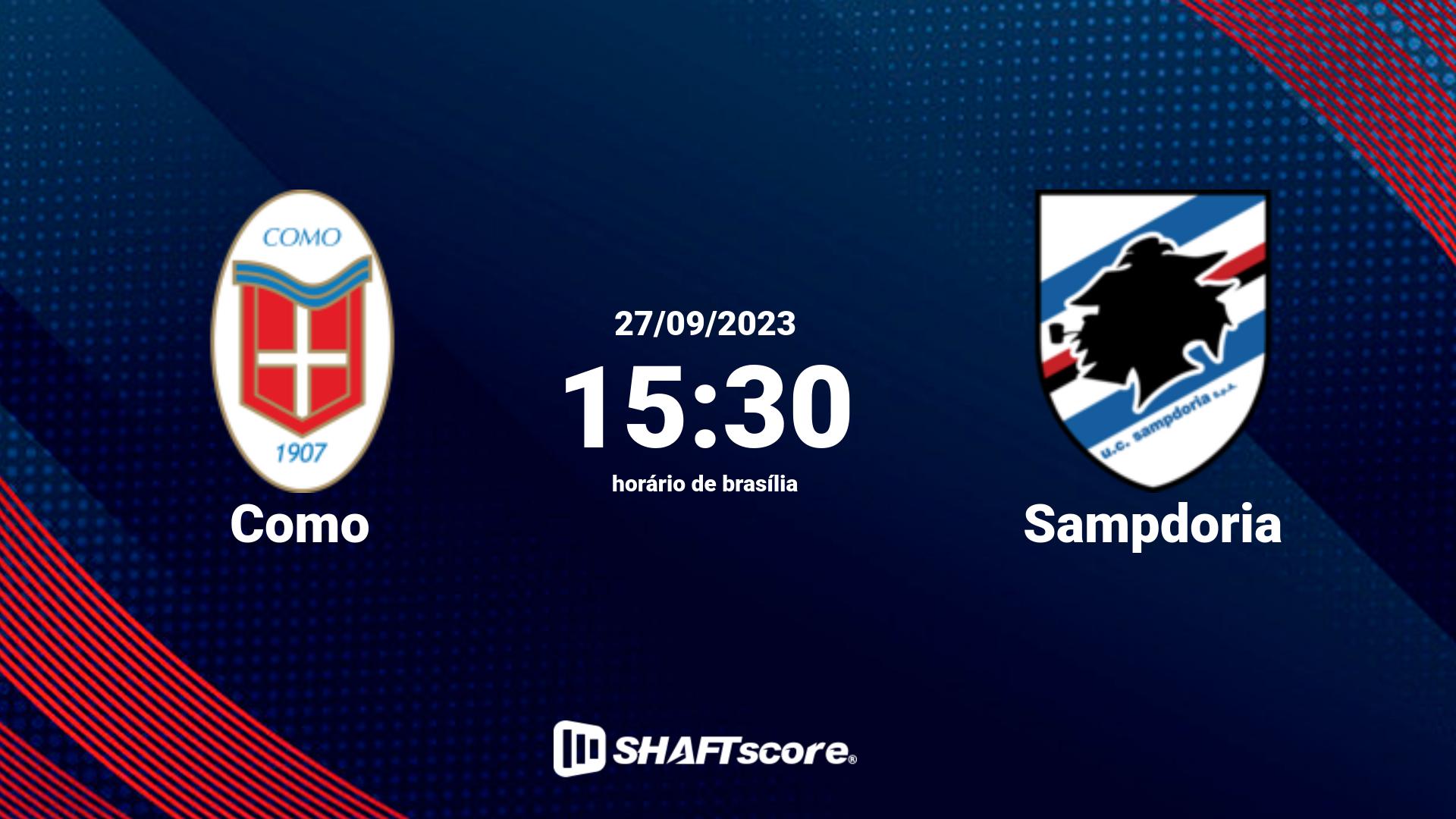 Estatísticas do jogo Como vs Sampdoria 27.09 15:30