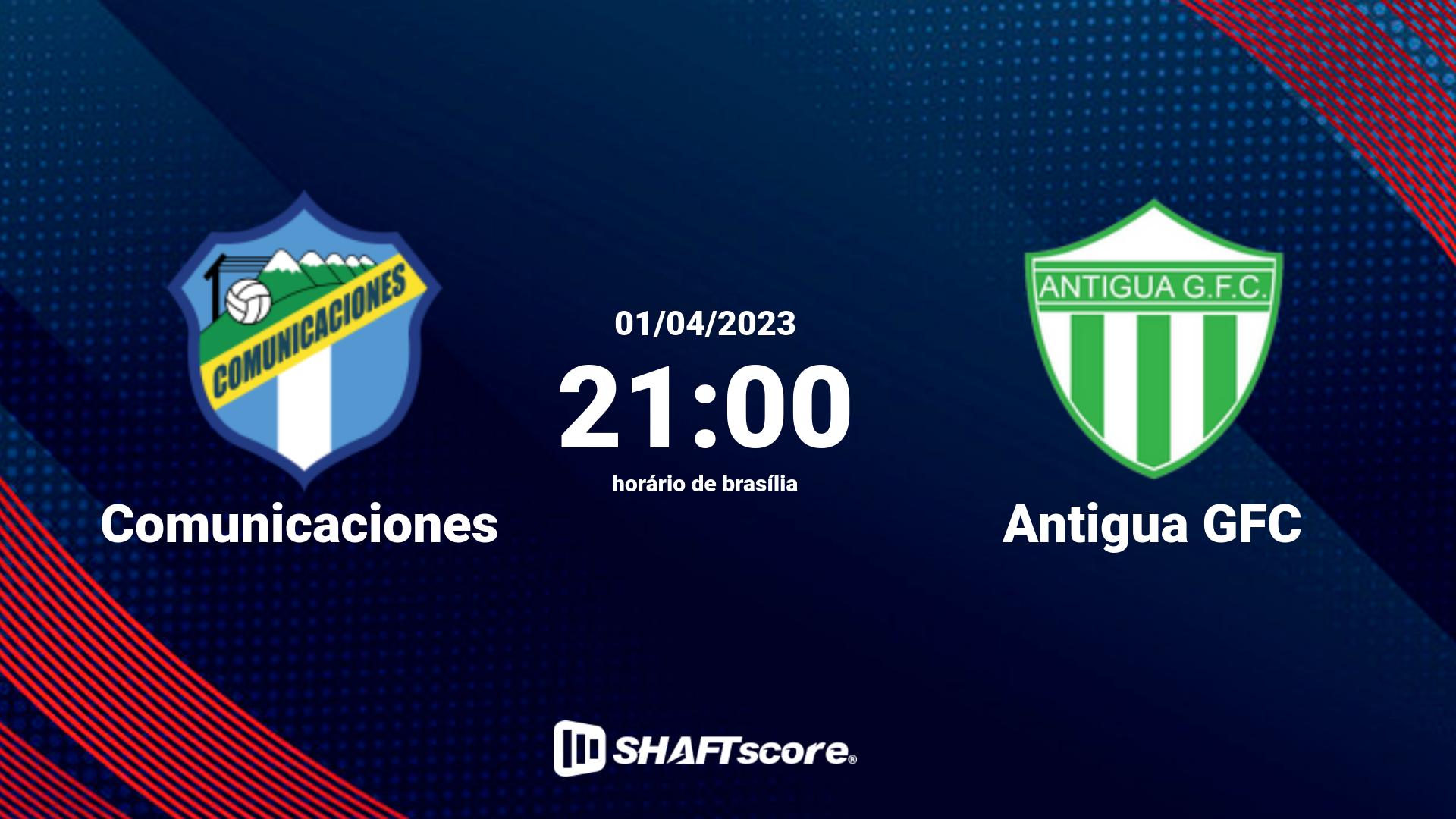 Estatísticas do jogo Comunicaciones vs Antigua GFC 01.04 21:00