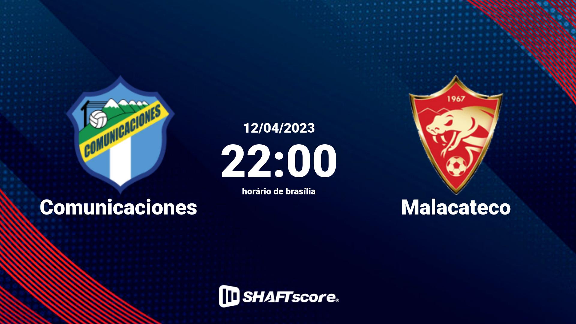 Estatísticas do jogo Comunicaciones vs Malacateco 12.04 22:00