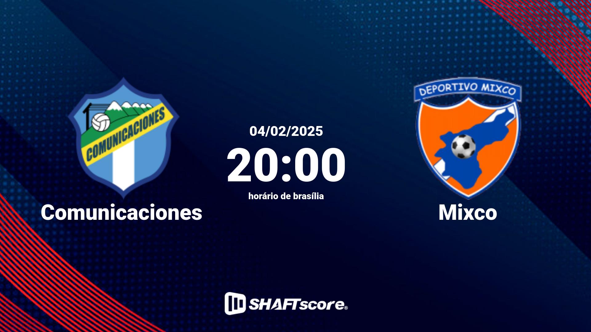 Estatísticas do jogo Comunicaciones vs Mixco 04.02 20:00