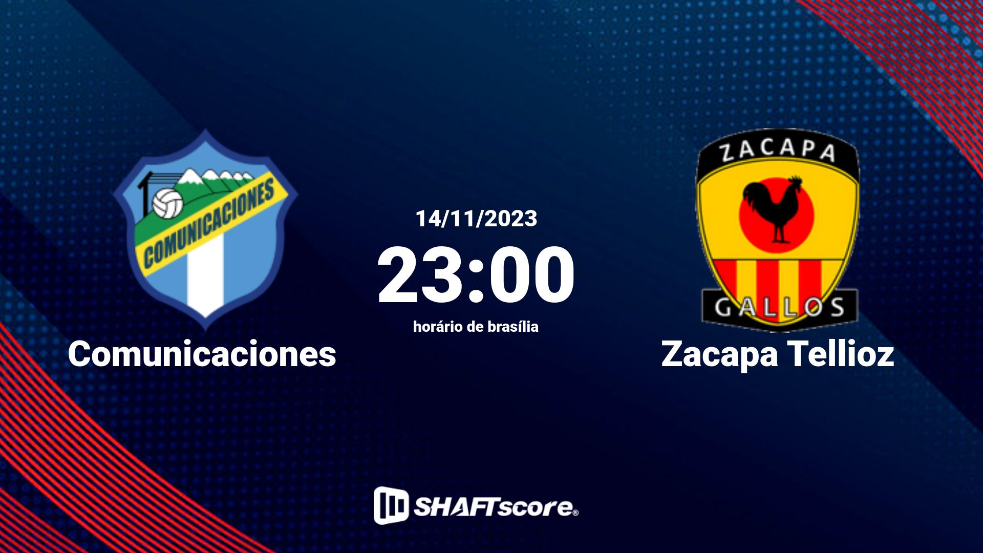 Estatísticas do jogo Comunicaciones vs Zacapa Tellioz 14.11 23:00