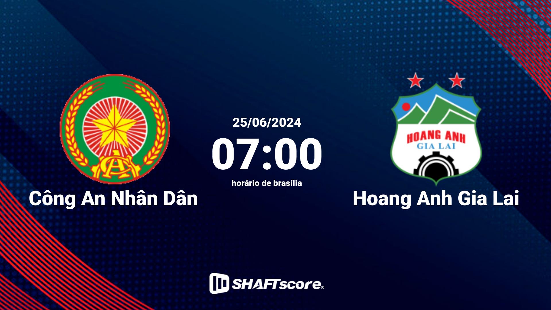 Estatísticas do jogo Công An Nhân Dân vs Hoang Anh Gia Lai 25.06 07:00