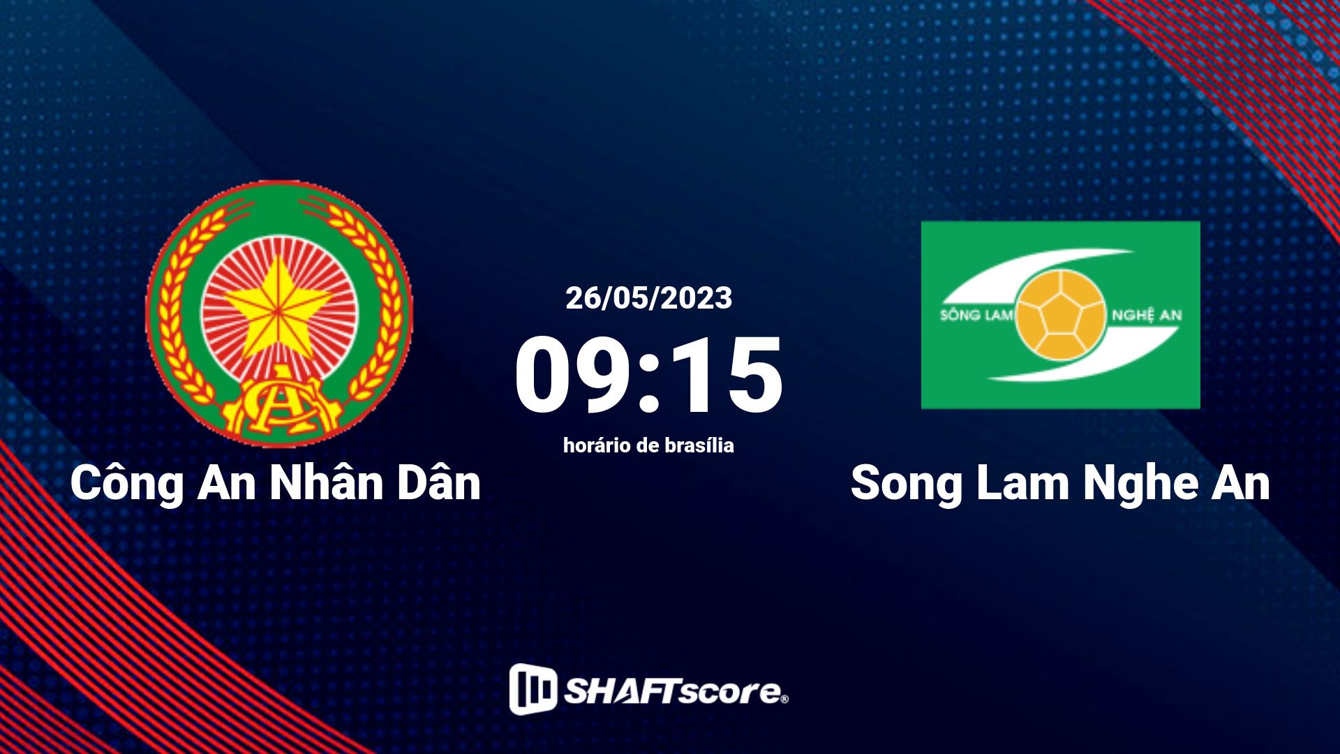 Estatísticas do jogo Công An Nhân Dân vs Song Lam Nghe An 26.05 09:15