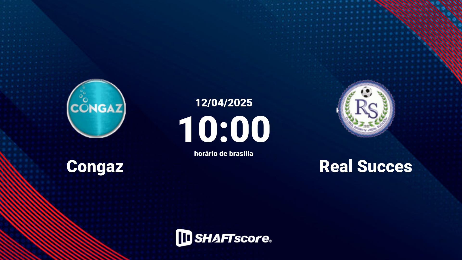 Estatísticas do jogo Congaz vs Real Succes 12.04 10:00