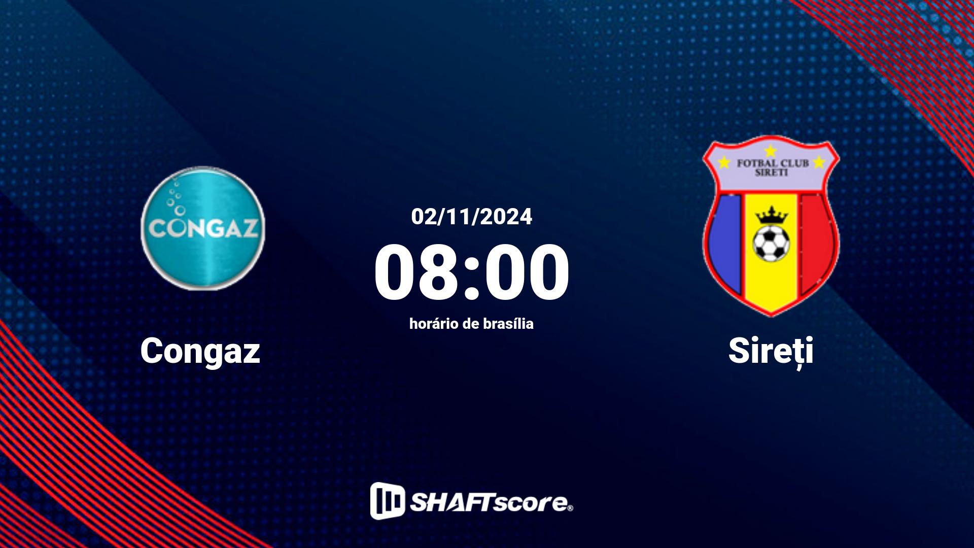 Estatísticas do jogo Congaz vs Sireți 02.11 08:00