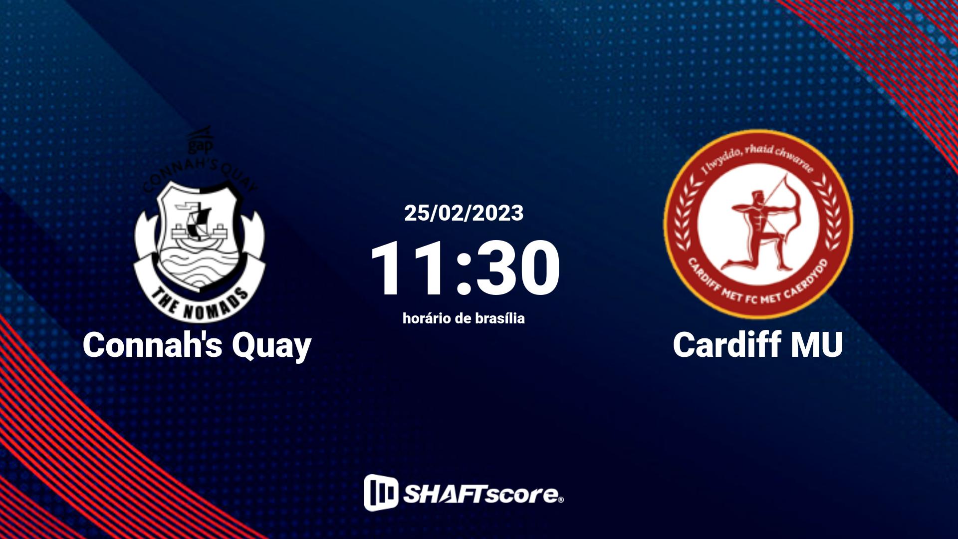 Estatísticas do jogo Connah's Quay vs Cardiff MU 25.02 11:30