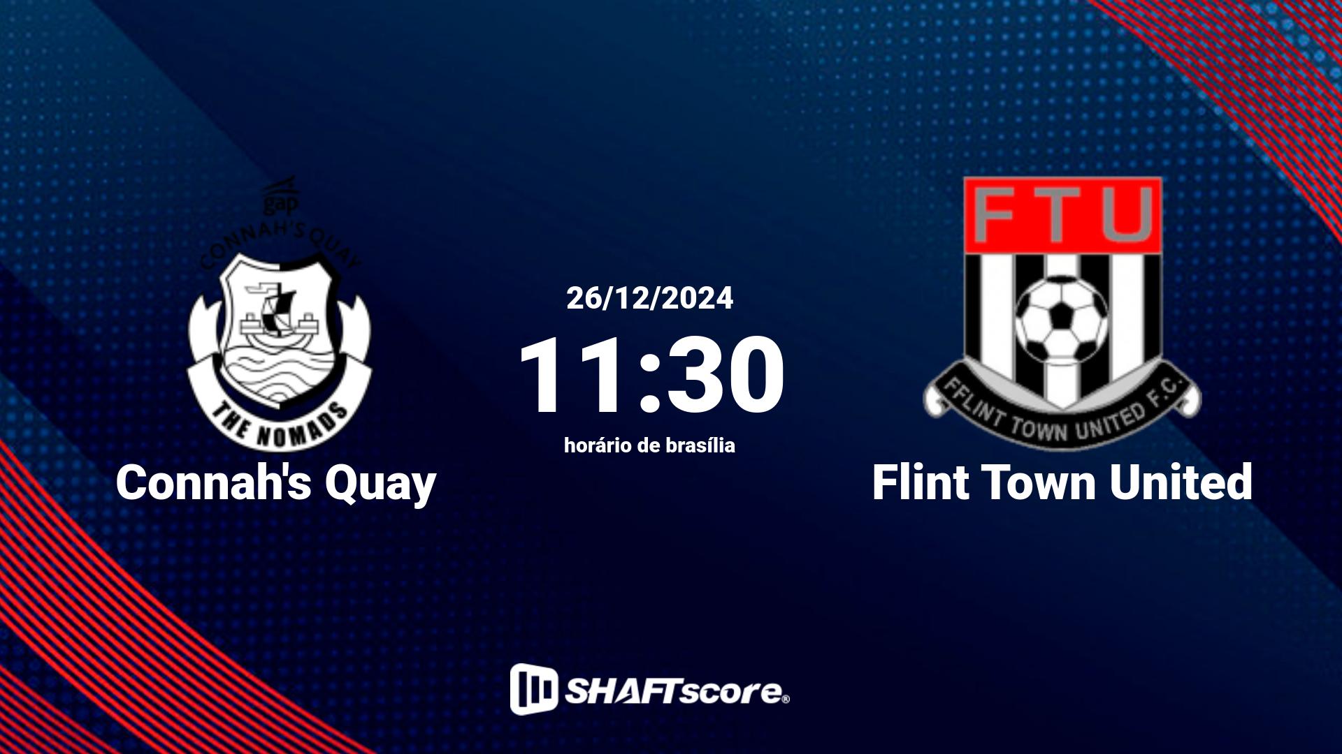 Estatísticas do jogo Connah's Quay vs Flint Town United 26.12 11:30