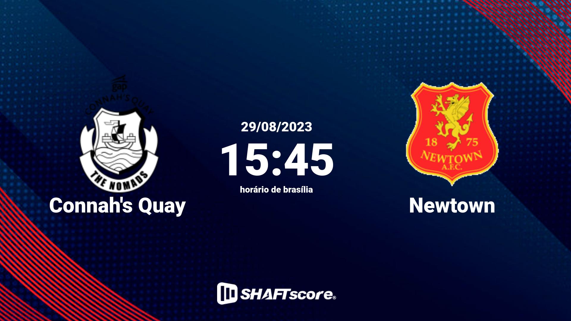 Estatísticas do jogo Connah's Quay vs Newtown 29.08 15:45