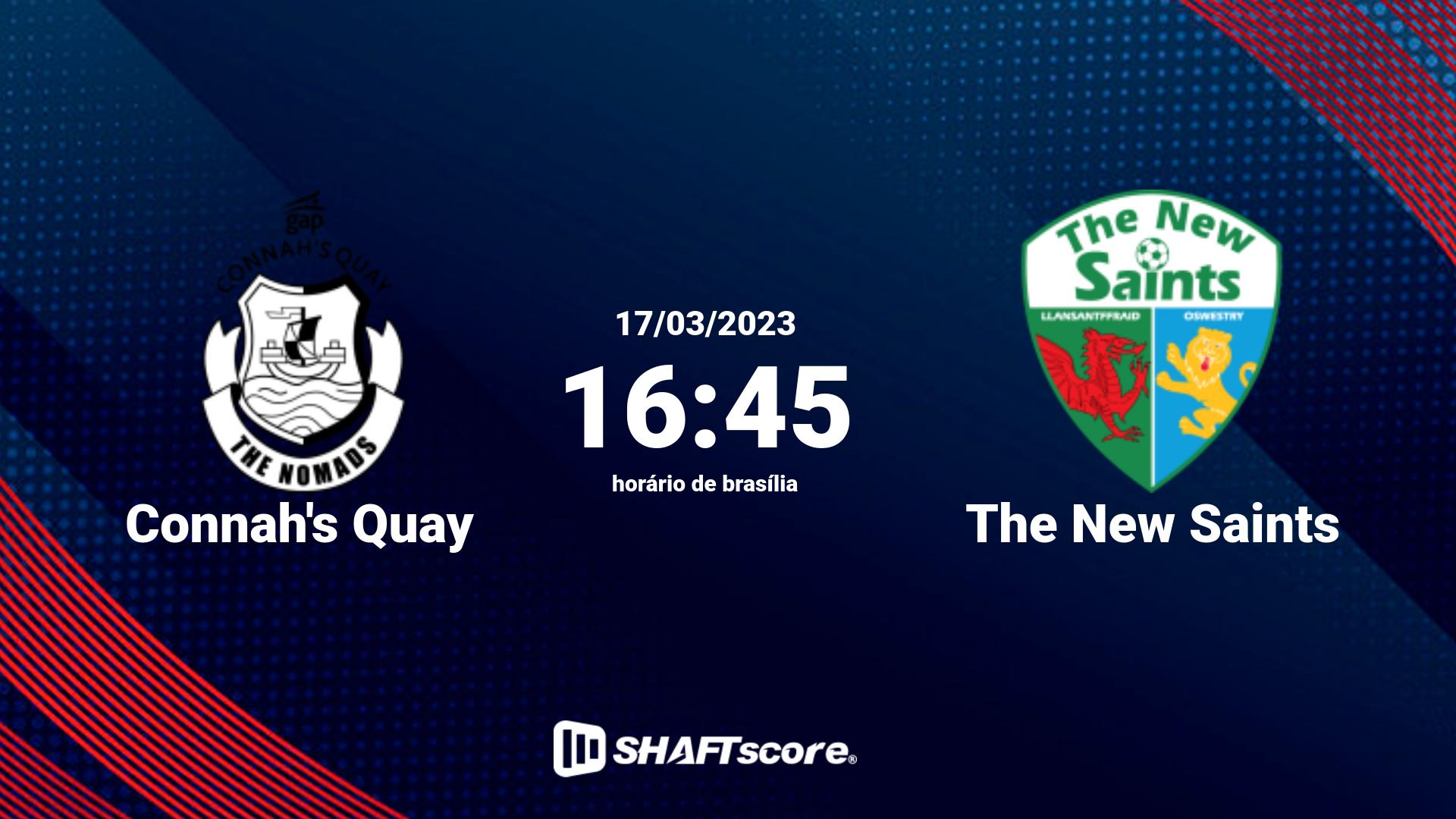 Estatísticas do jogo Connah's Quay vs The New Saints 17.03 16:45