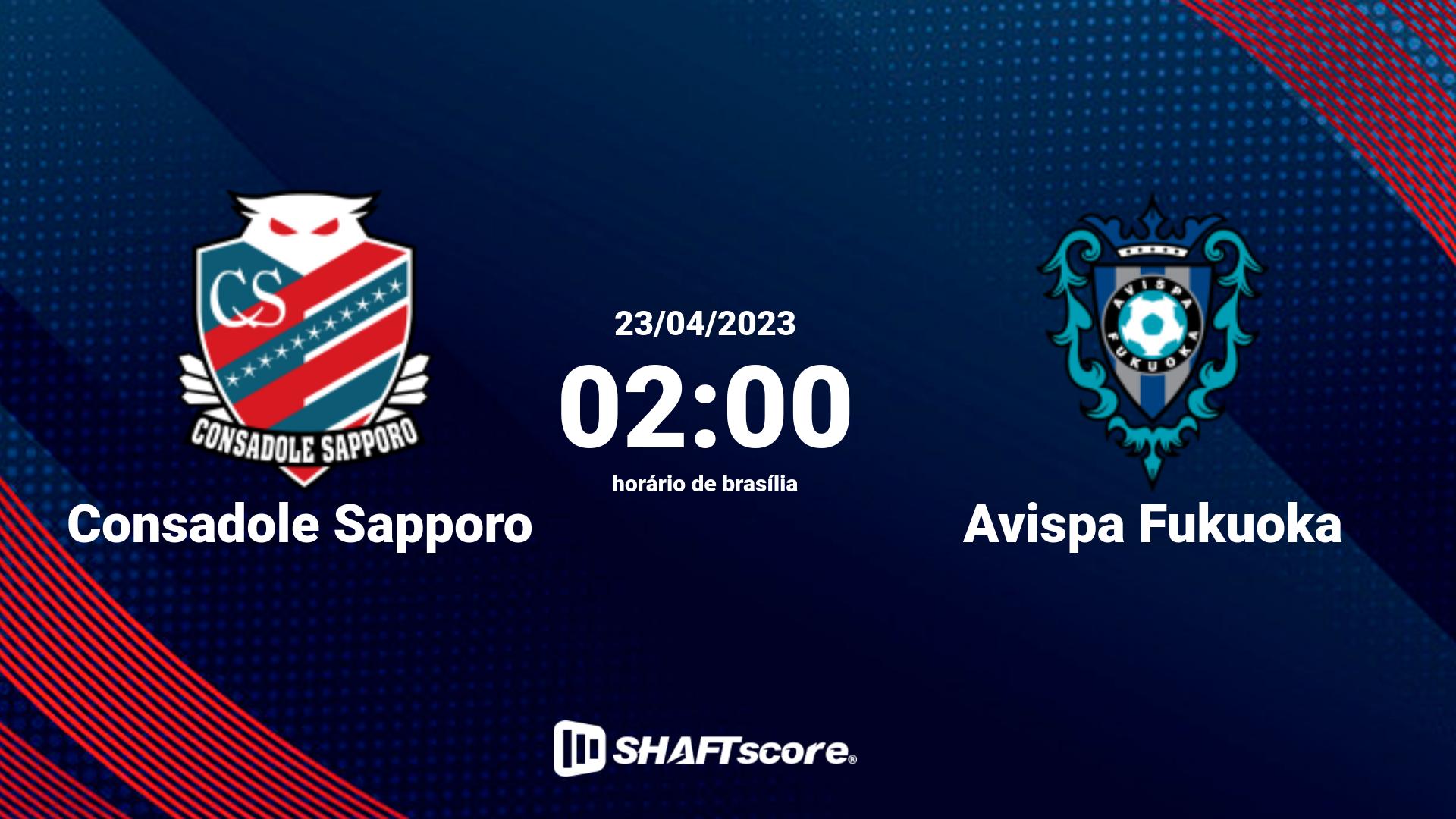 Estatísticas do jogo Consadole Sapporo vs Avispa Fukuoka 23.04 02:00