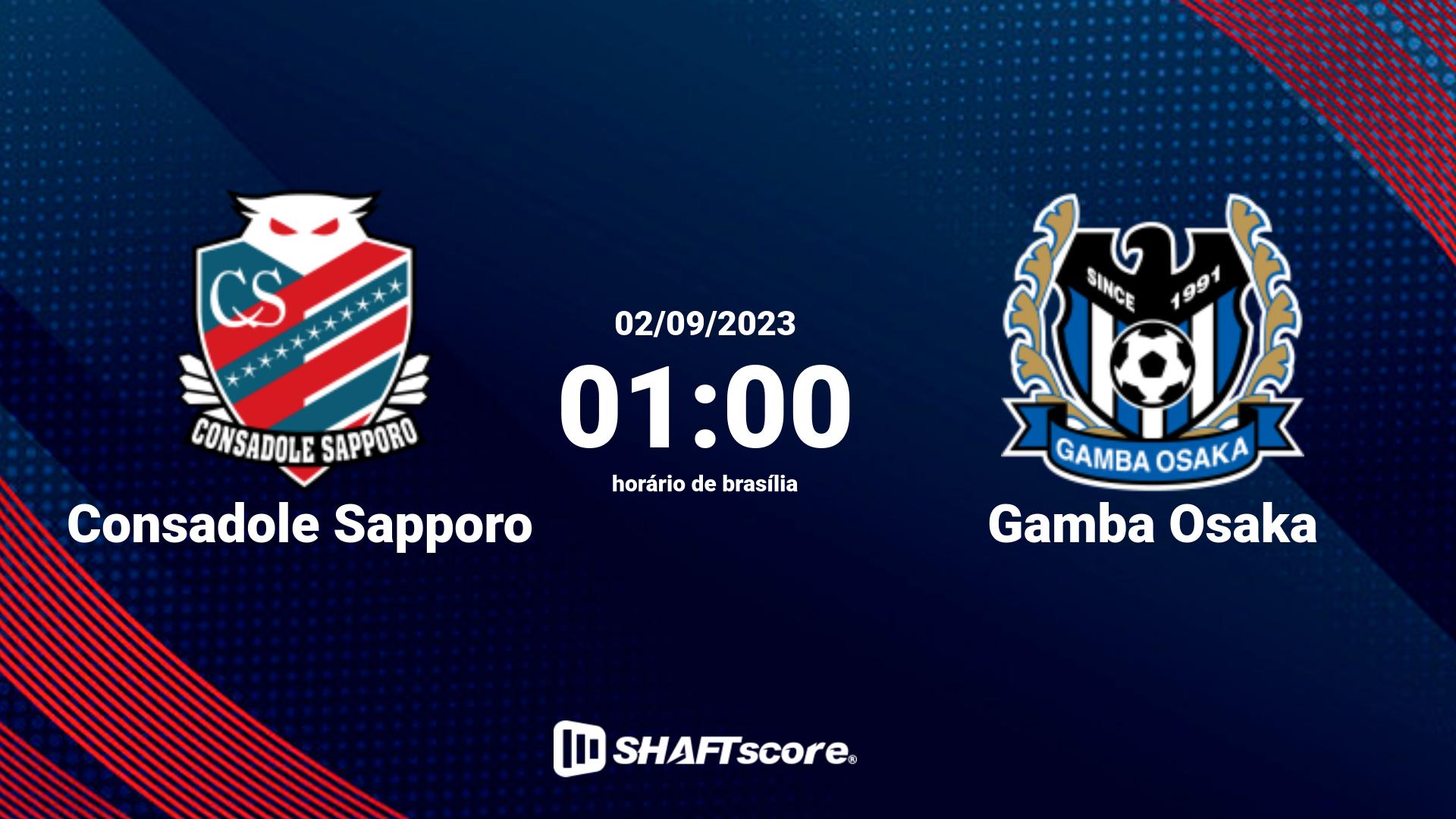 Estatísticas do jogo Consadole Sapporo vs Gamba Osaka 02.09 01:00