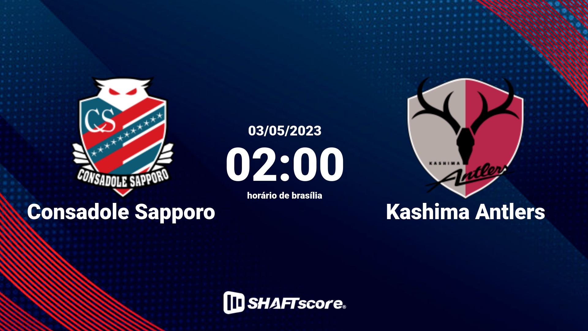 Estatísticas do jogo Consadole Sapporo vs Kashima Antlers 03.05 02:00