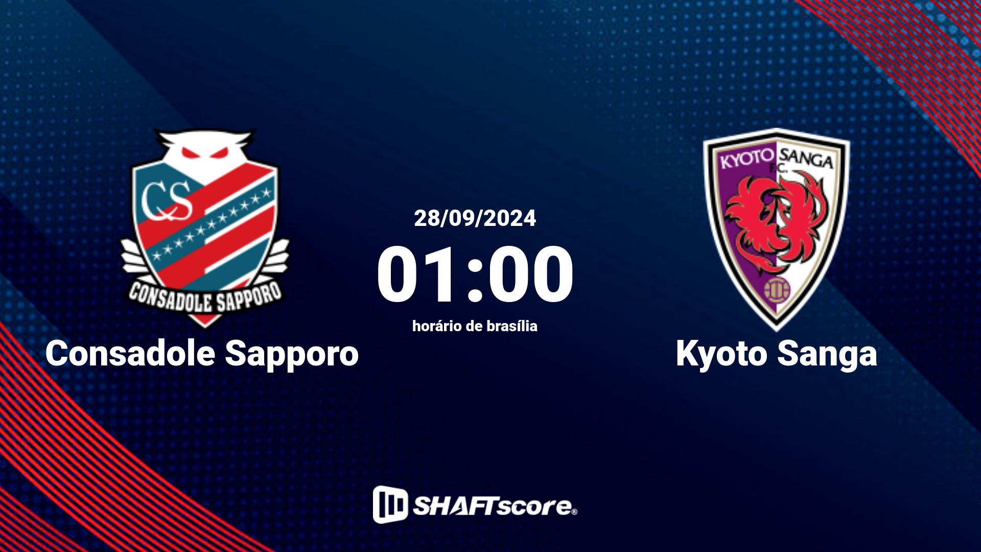 Estatísticas do jogo Consadole Sapporo vs Kyoto Sanga 28.09 01:00