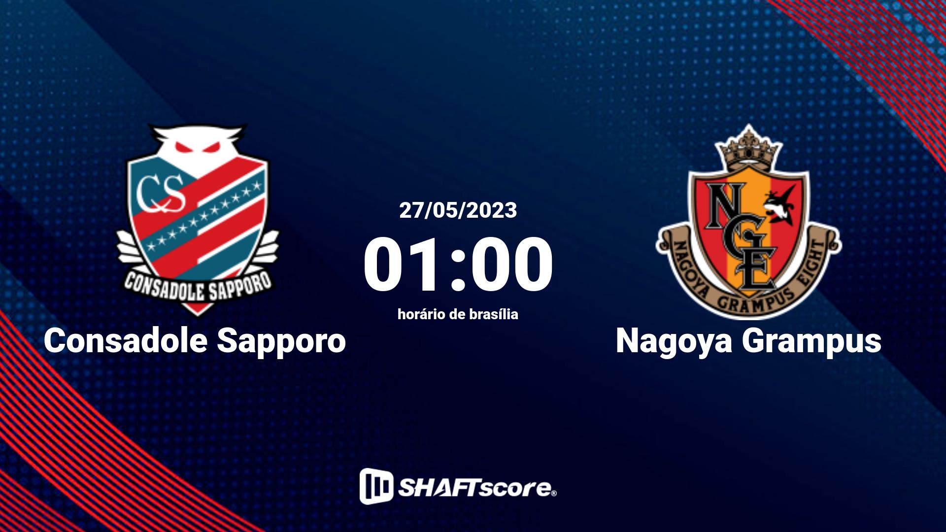 Estatísticas do jogo Consadole Sapporo vs Nagoya Grampus 27.05 01:00