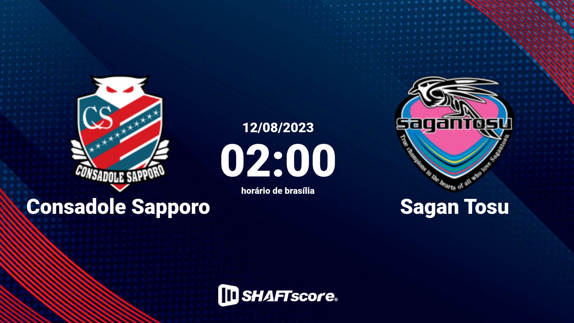 Estatísticas do jogo Consadole Sapporo vs Sagan Tosu 12.08 02:00