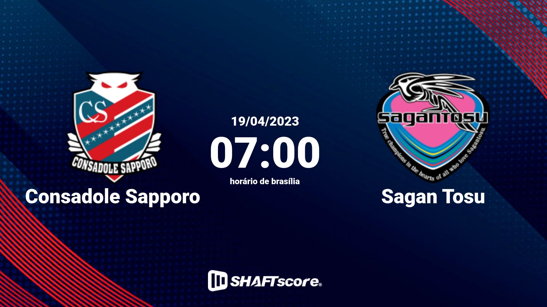 Estatísticas do jogo Consadole Sapporo vs Sagan Tosu 19.04 07:00