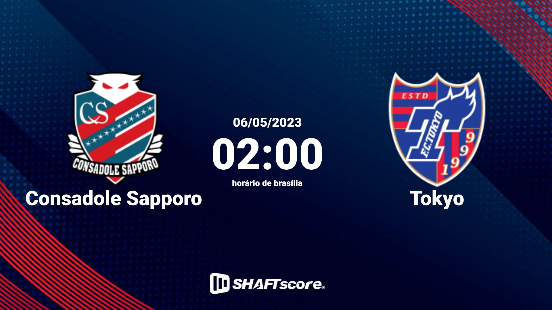 Estatísticas do jogo Consadole Sapporo vs Tokyo 06.05 02:00