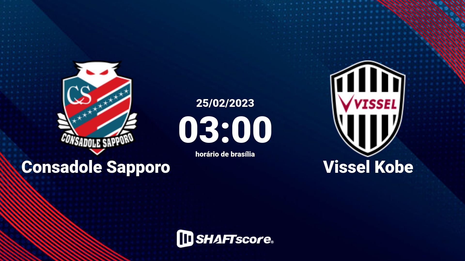 Estatísticas do jogo Consadole Sapporo vs Vissel Kobe 25.02 03:00