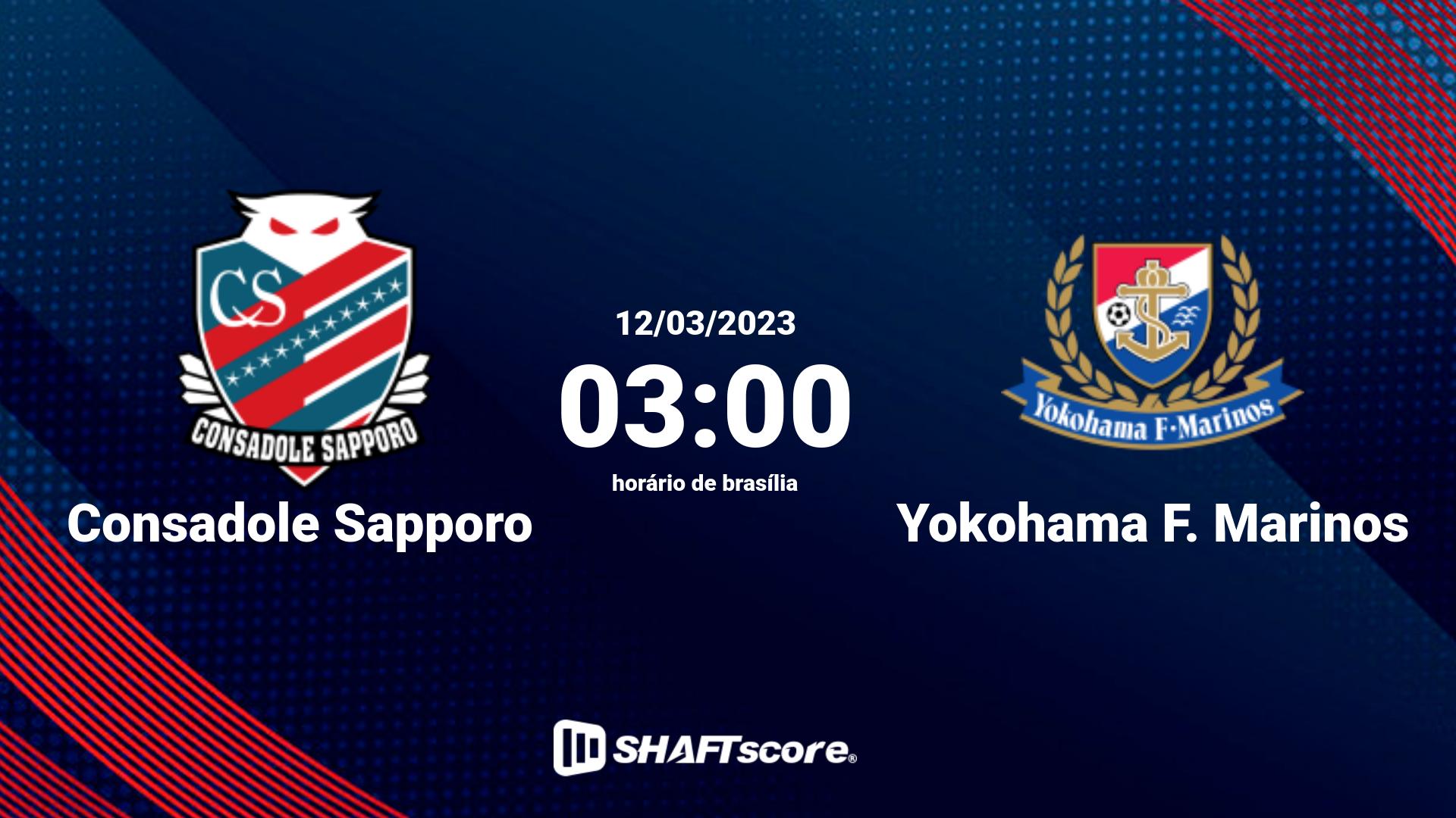 Estatísticas do jogo Consadole Sapporo vs Yokohama F. Marinos 12.03 03:00