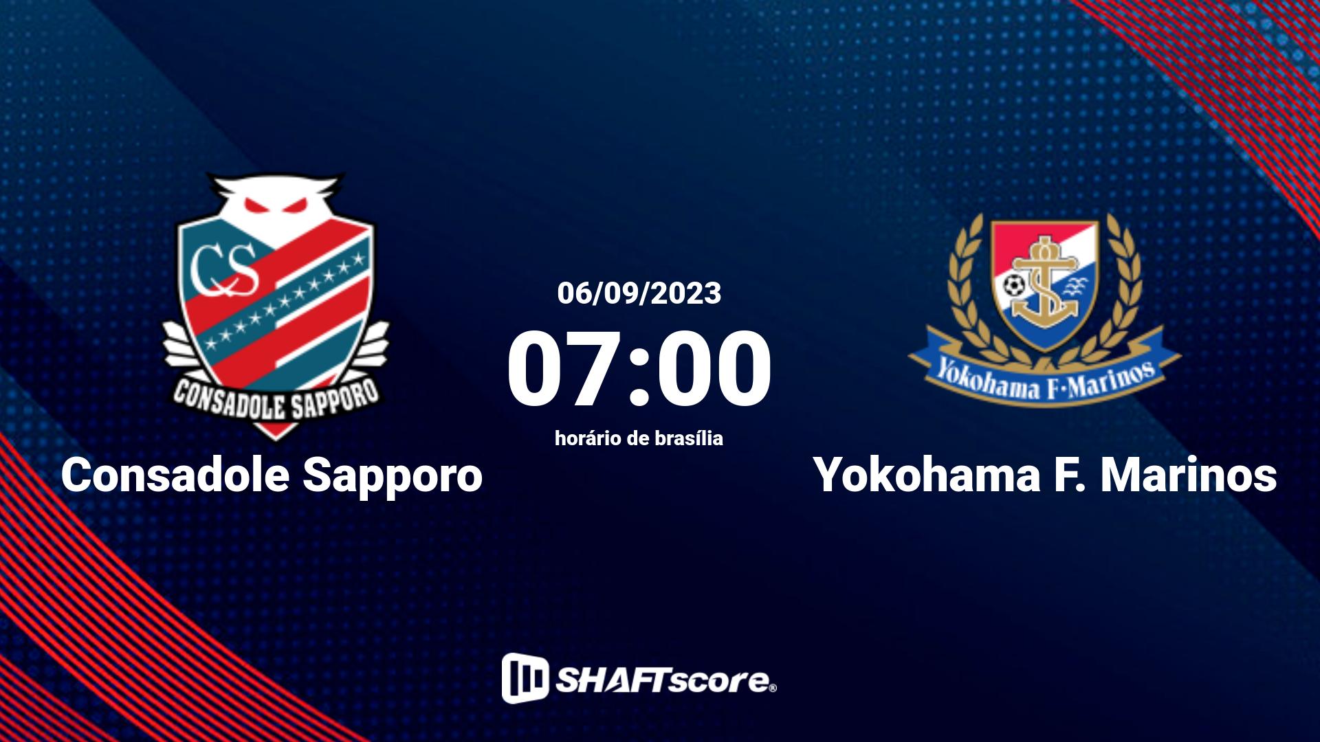 Estatísticas do jogo Consadole Sapporo vs Yokohama F. Marinos 06.09 07:00