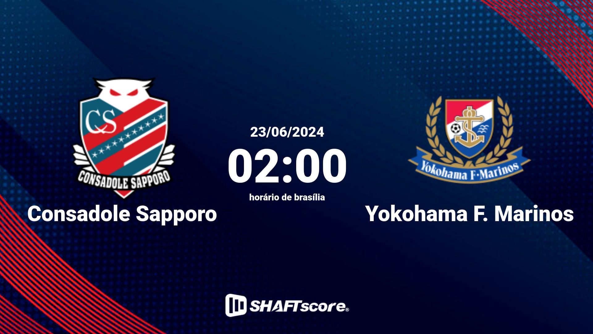 Estatísticas do jogo Consadole Sapporo vs Yokohama F. Marinos 23.06 02:00