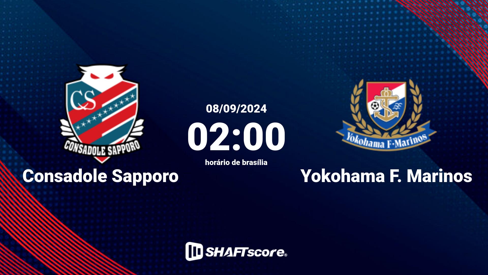 Estatísticas do jogo Consadole Sapporo vs Yokohama F. Marinos 08.09 02:00