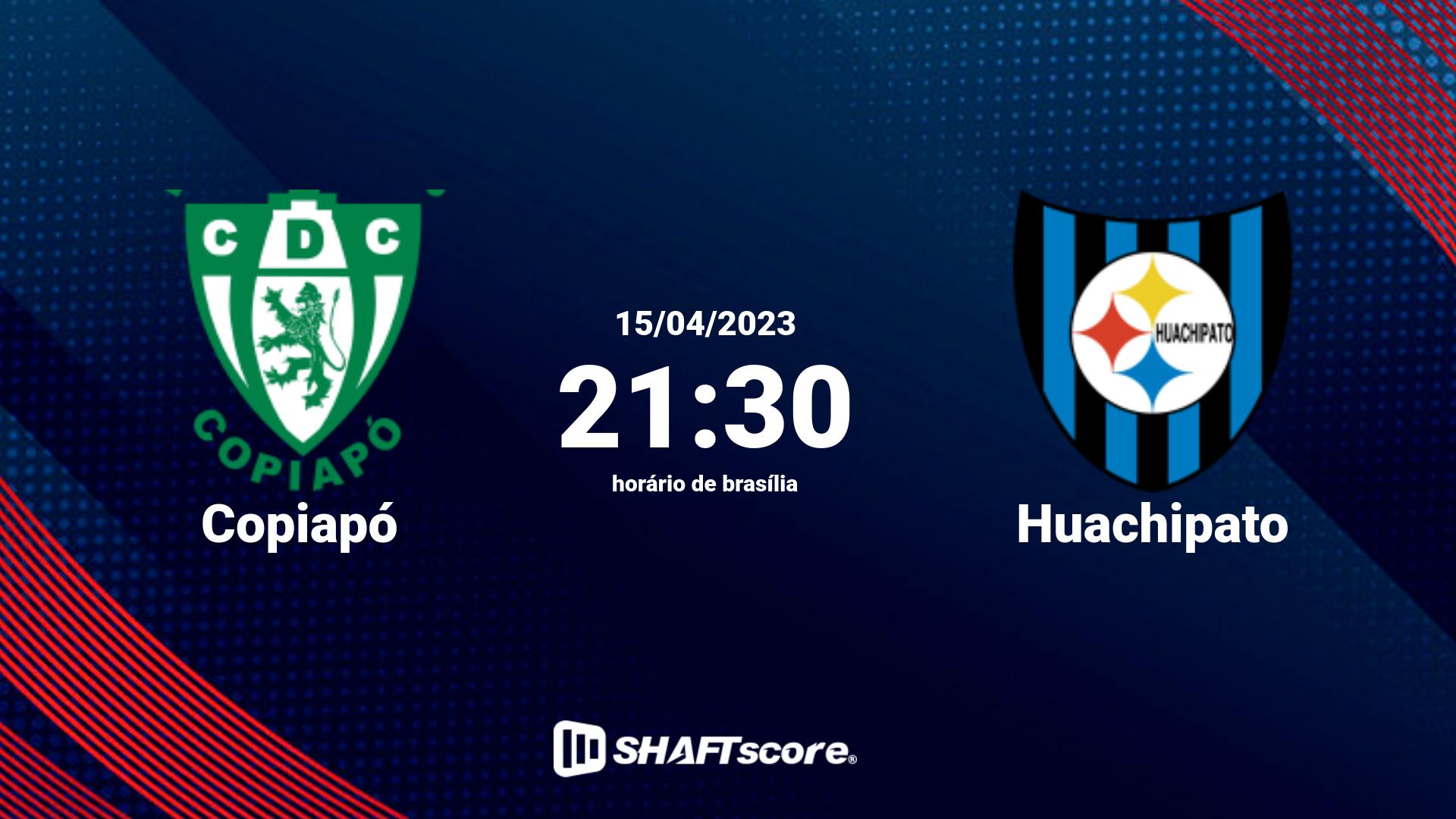 Estatísticas do jogo Copiapó vs Huachipato 15.04 21:30