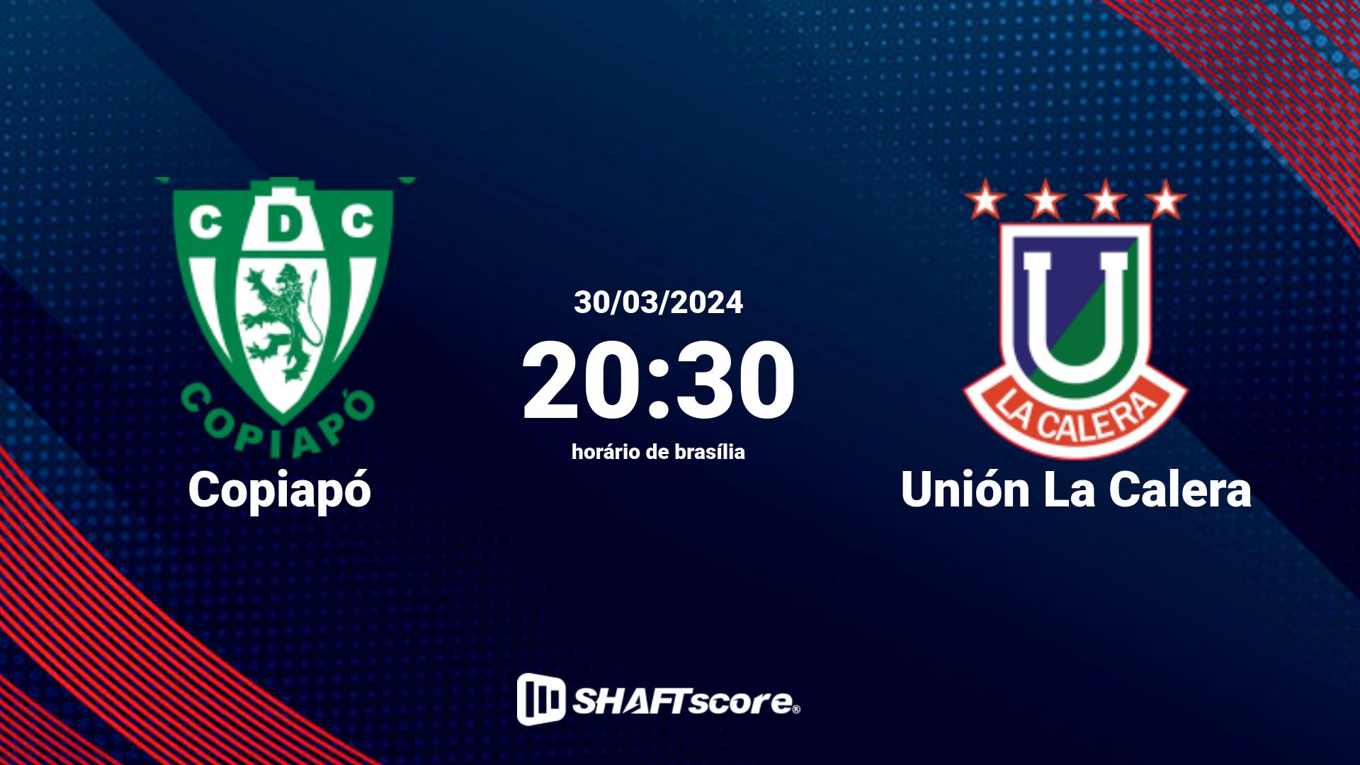 Estatísticas do jogo Copiapó vs Unión La Calera 30.03 20:30