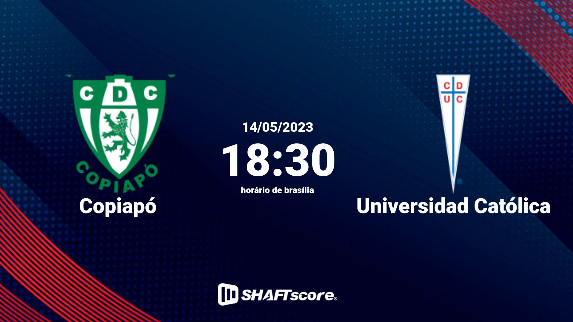 Estatísticas do jogo Copiapó vs Universidad Católica 14.05 18:30